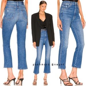 MOTHER High Waisted Smokin Double Ankle Fray Crop Broken Record Straight 24